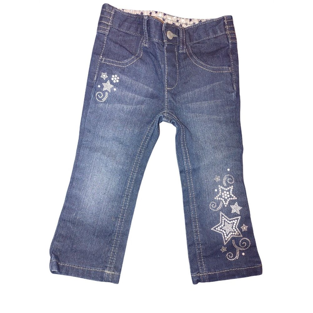 GIRLS HEALTHTEX EMBELLISHED‎ JEANS SIZE 18 MOS